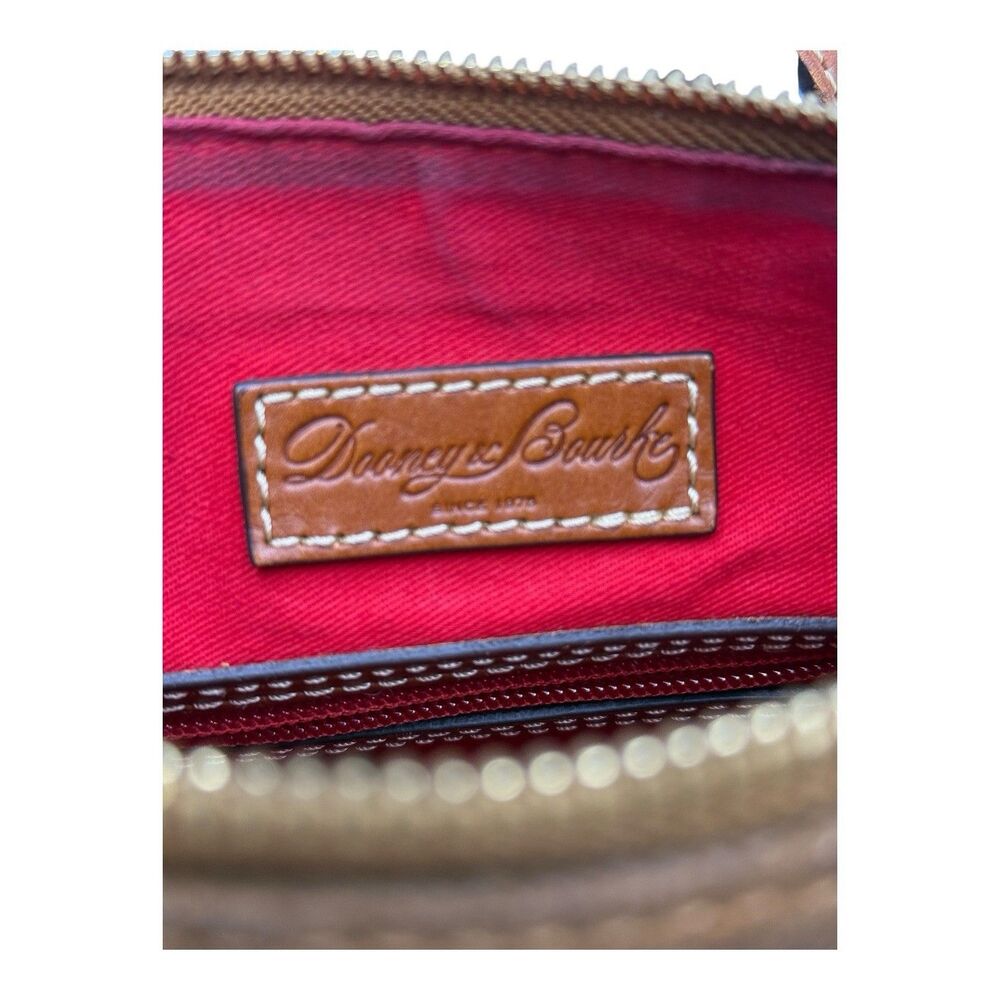 Dooney & Bourke Brown Suede Crossbody Satchel - Picture 7 of 9